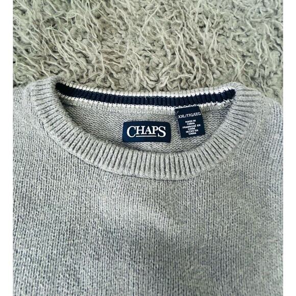 Chaps Ralph Lauren 631K00 Mens Size XL 100% Cotton Winter Grey Crewneck Sweater - Picture 12 of 15